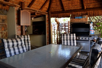 Two bedroom self catering unit. Braai, Lapa and pool area